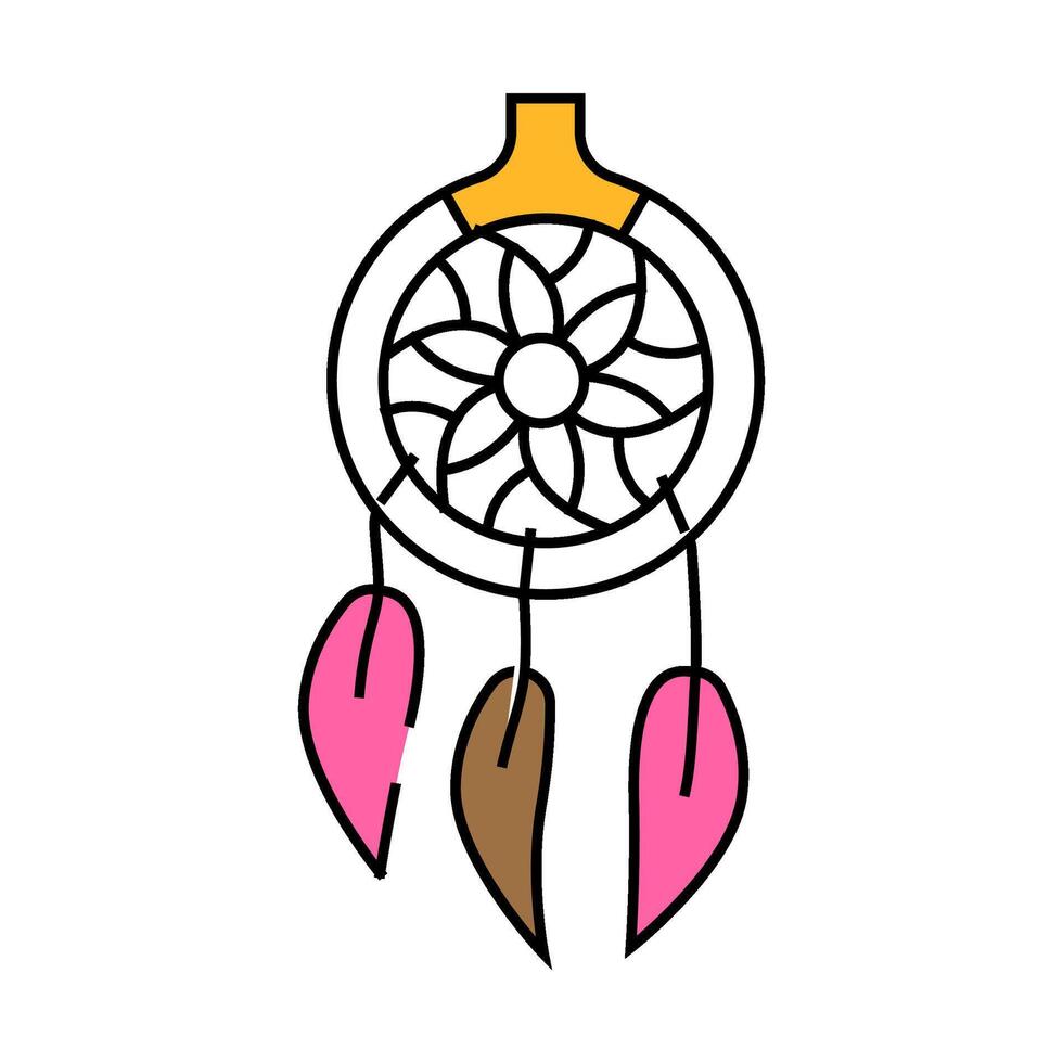 dream catcher kid bedroom icon color illustration vector