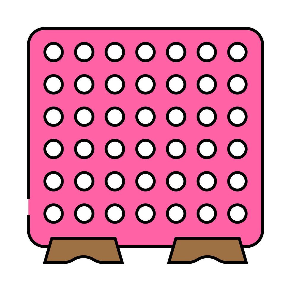 pegboard kid bedroom icon color illustration vector