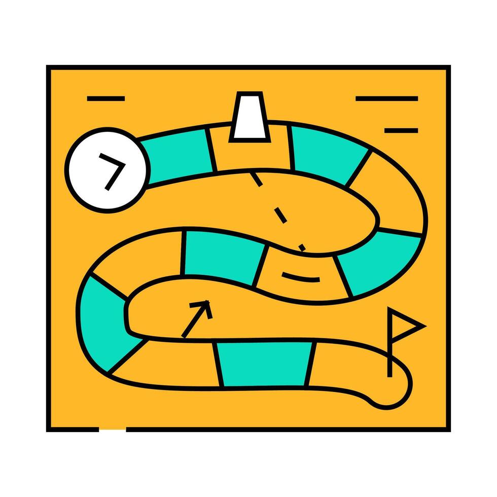 board game toy child icon color illustration vector