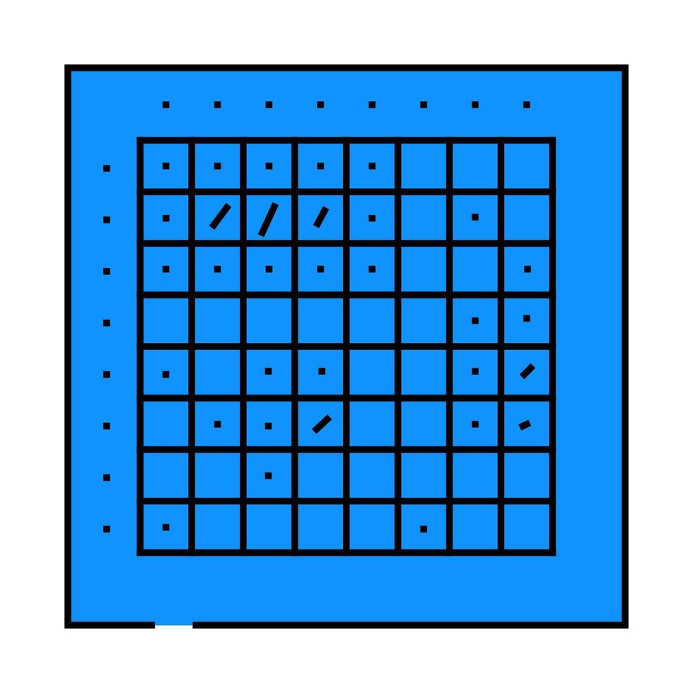 battleship board game table icon color illustration vector