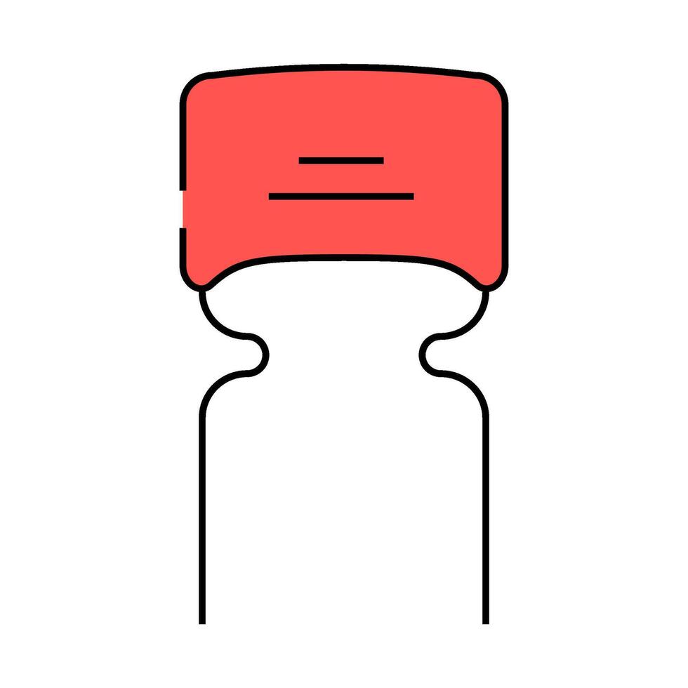 ceramic capacitor electronic component icon color illustration vector