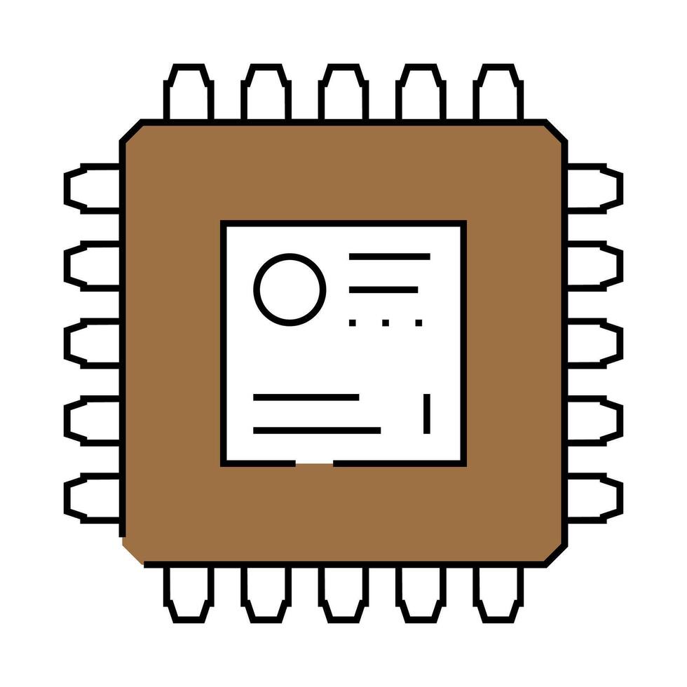 microcontroller electronic component icon color illustration 49826817 ...