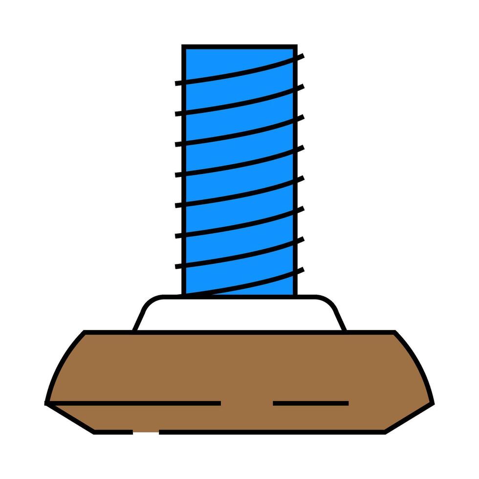 glide furniture hardware fitting icon color illustration vector