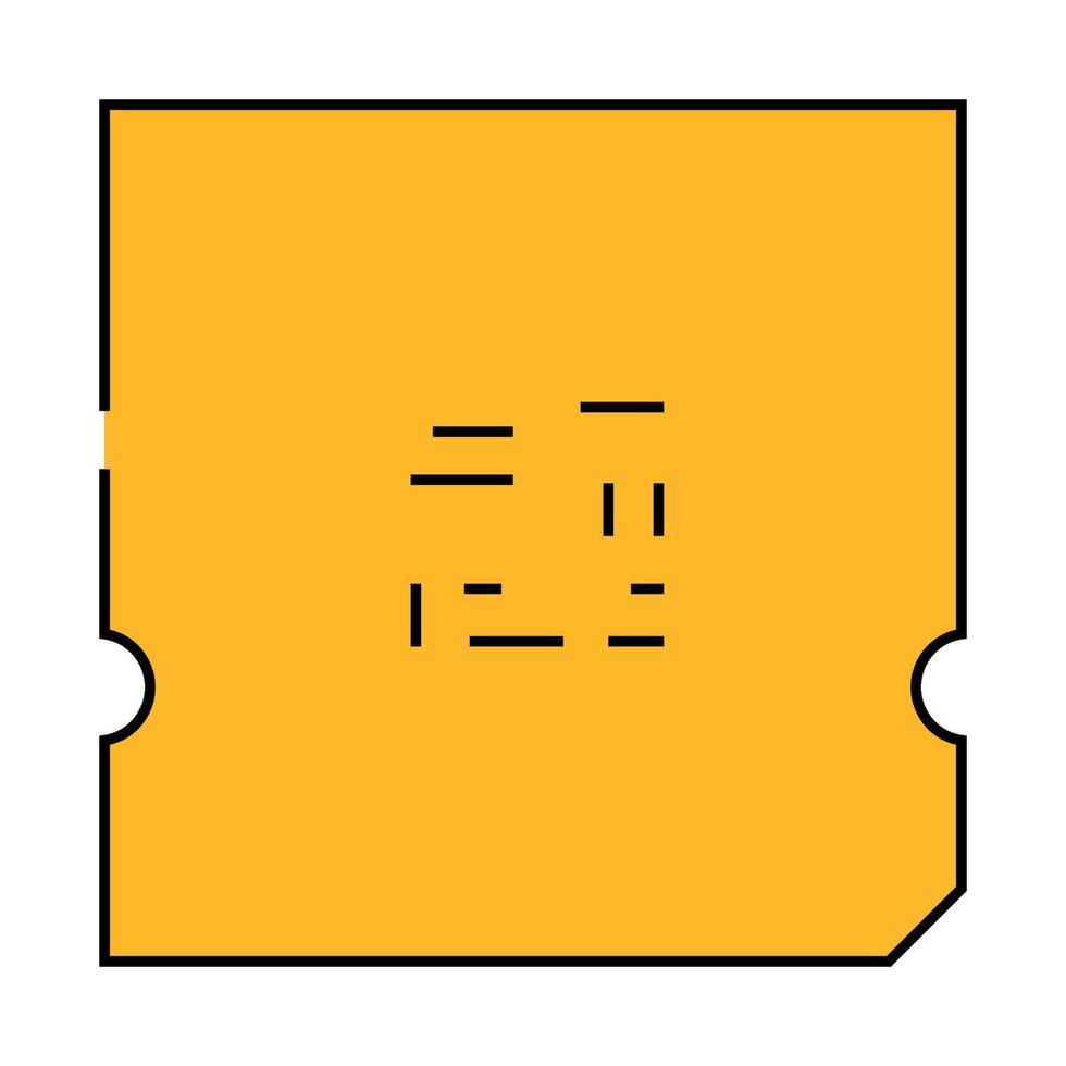 processor chip gaming pc icon color illustration vector