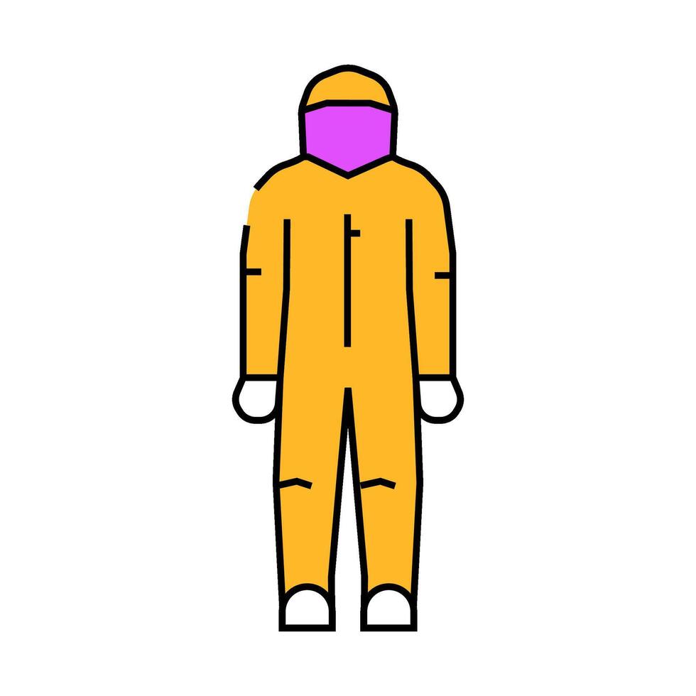 radiation suit nuclear energy icon color illustration vector