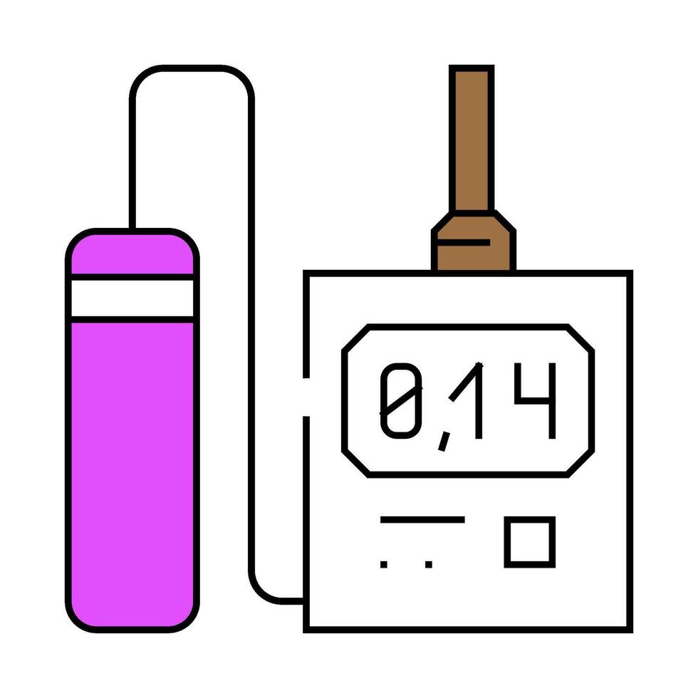 radiation monitoring nuclear energy icon color illustration vector