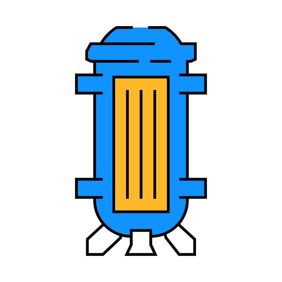 reactor vessel nuclear energy icon color illustration vector