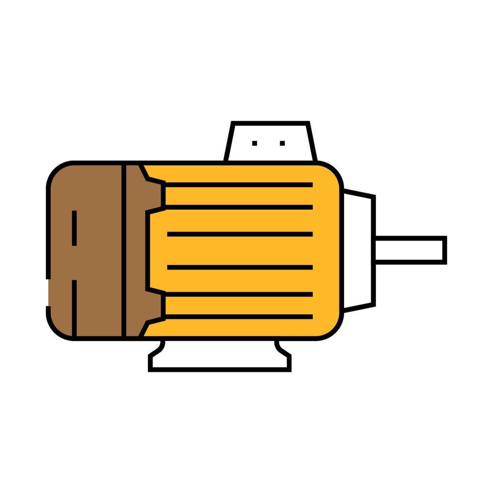 electric motor electrical engineer icon color illustration vector