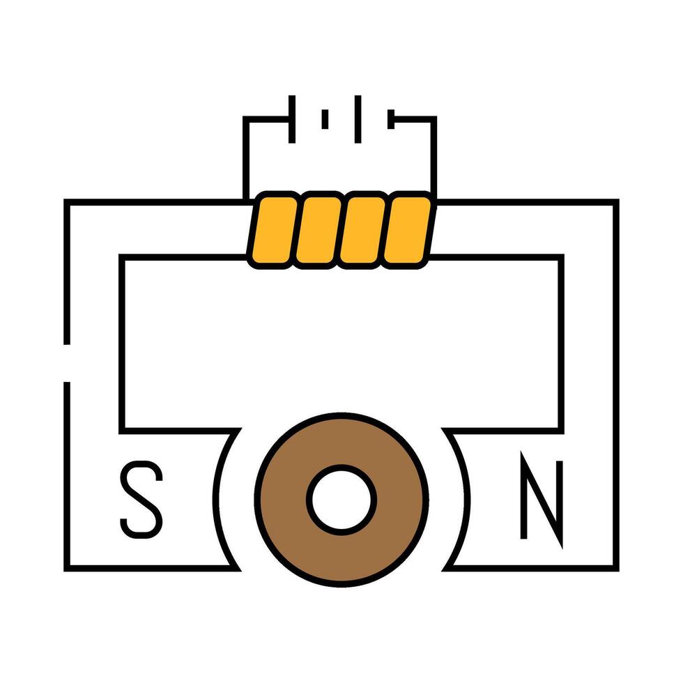 ac generator electrical engineer icon color illustration vector