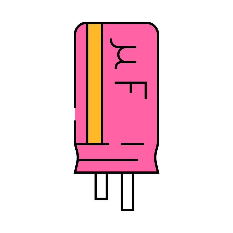 capacitor electrical engineer icon color illustration vector