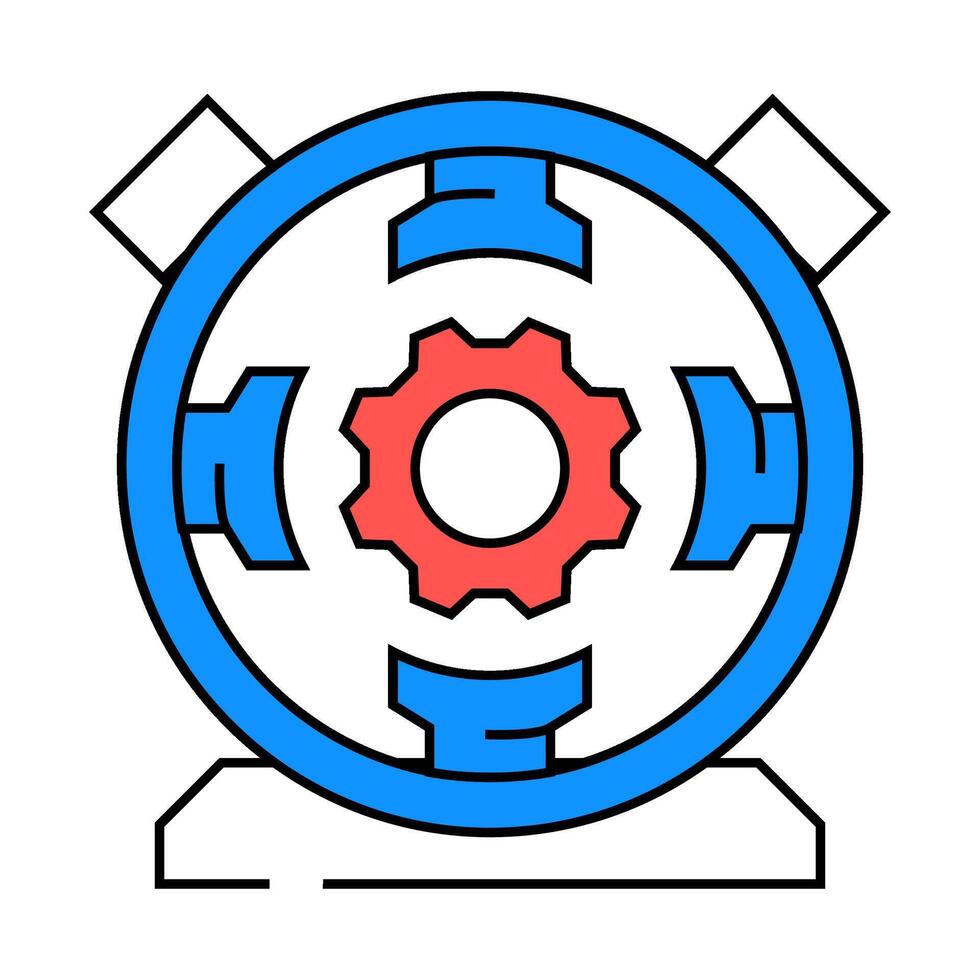 dc generator electrical engineer icon color illustration vector