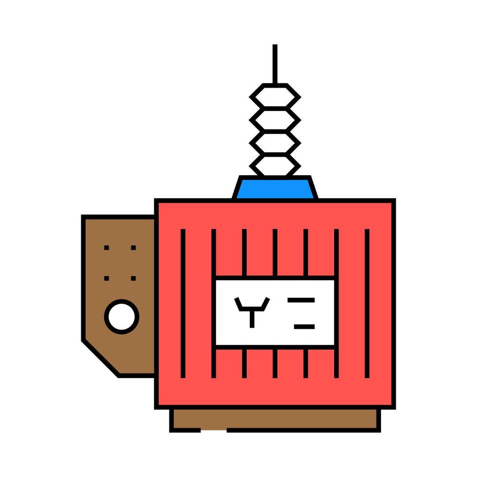 electrical substation electrical engineer icon color illustration vector