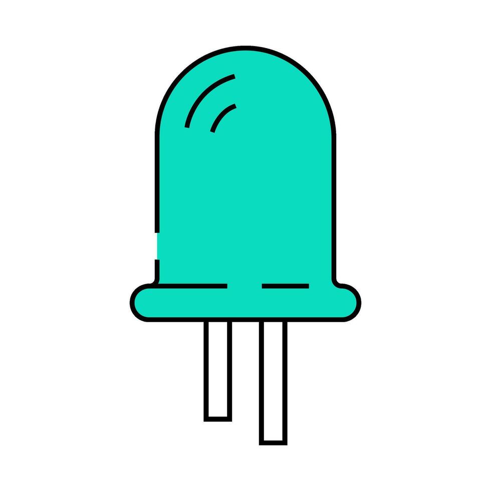 diode electrical engineer icon color illustration vector