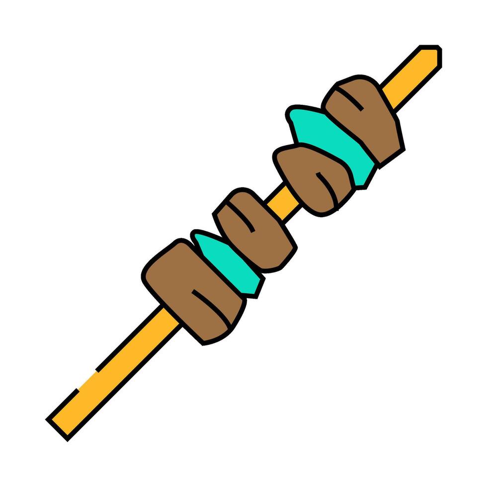 yakitori skewer japanese food icon color illustration vector