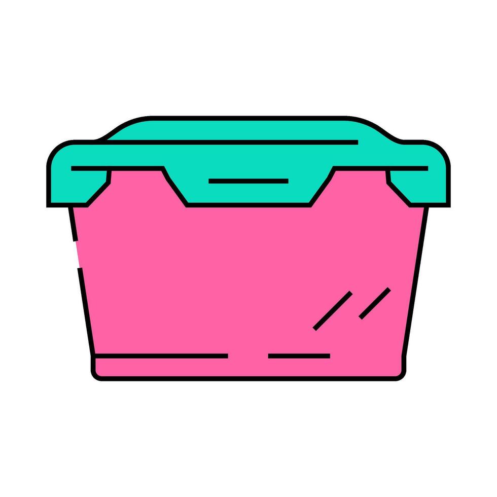 lunch box glass school icon color illustration vector