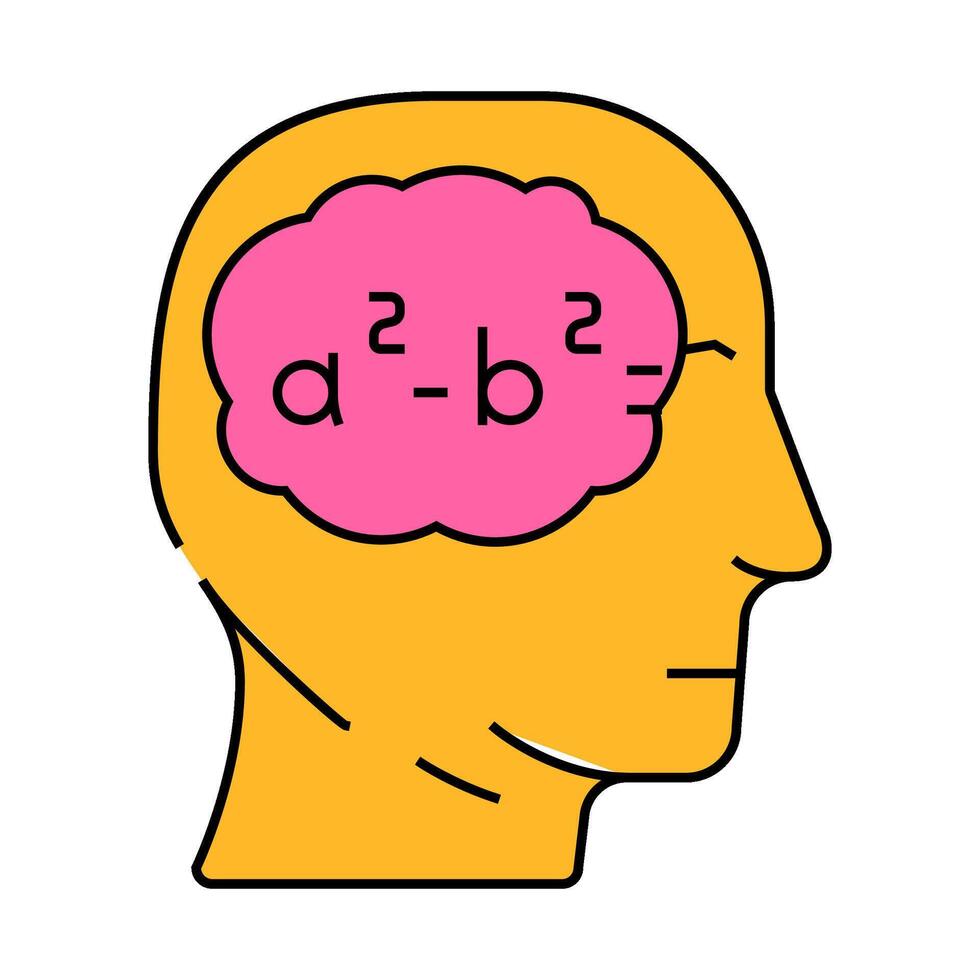 knowledge math science education icon color illustration vector