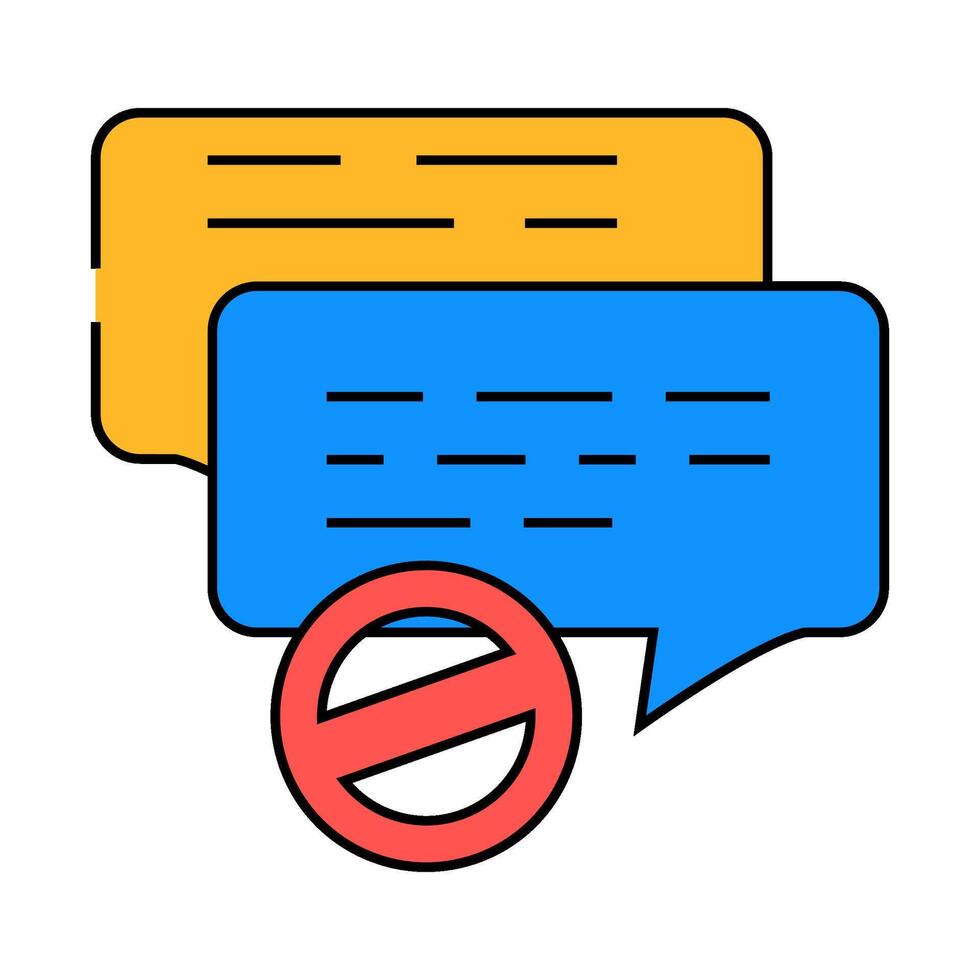 x reject icon color illustration vector