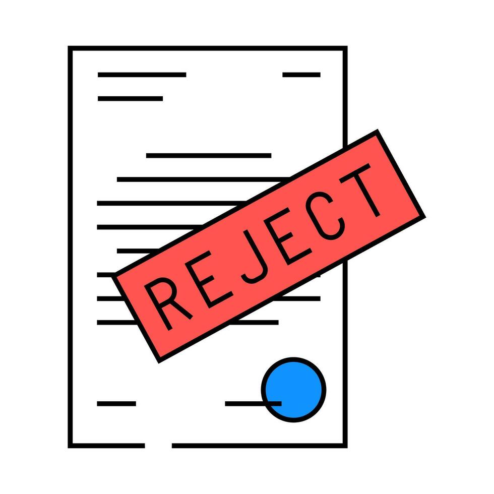 employee reject icon color illustration vector