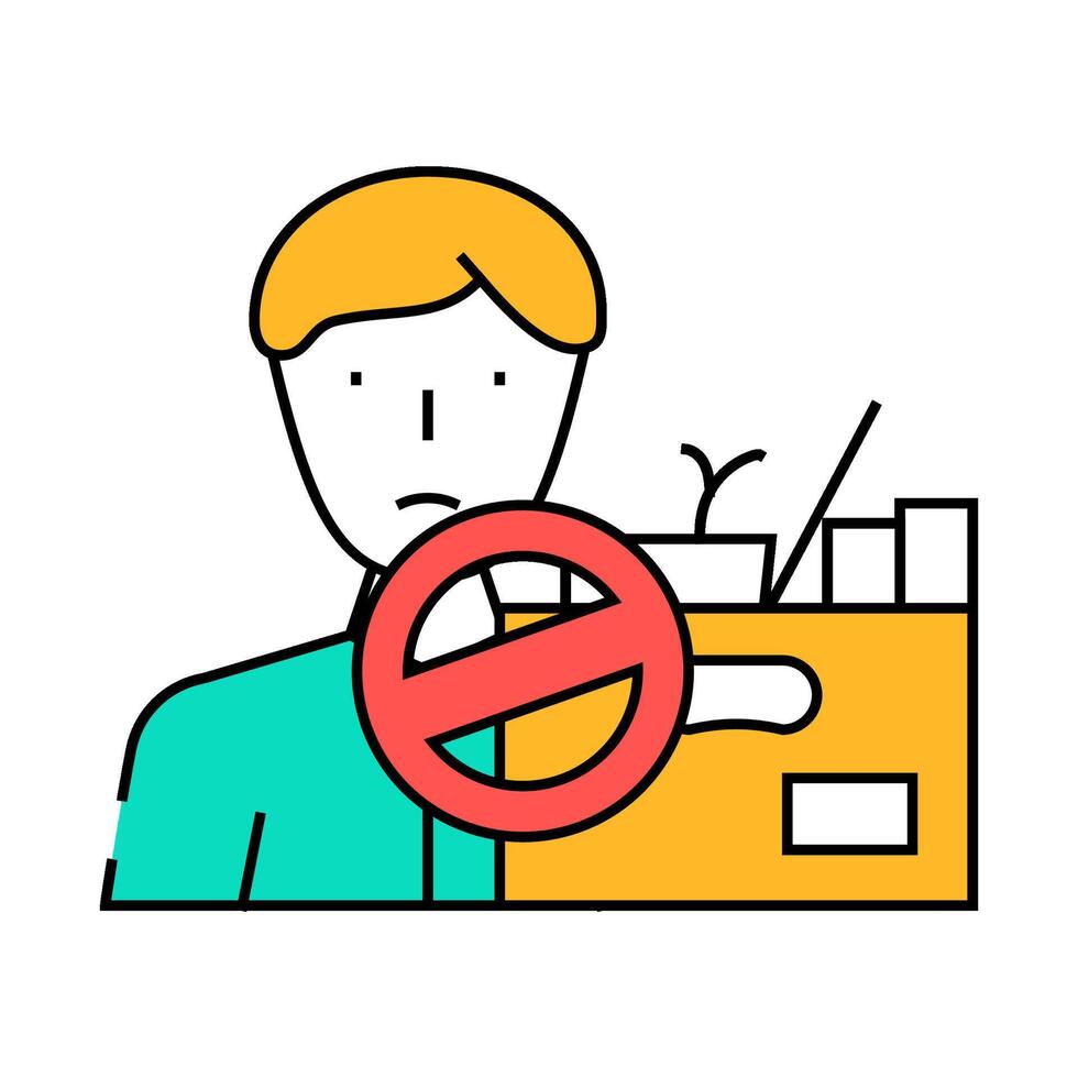 agreement rejecting icon color illustration vector