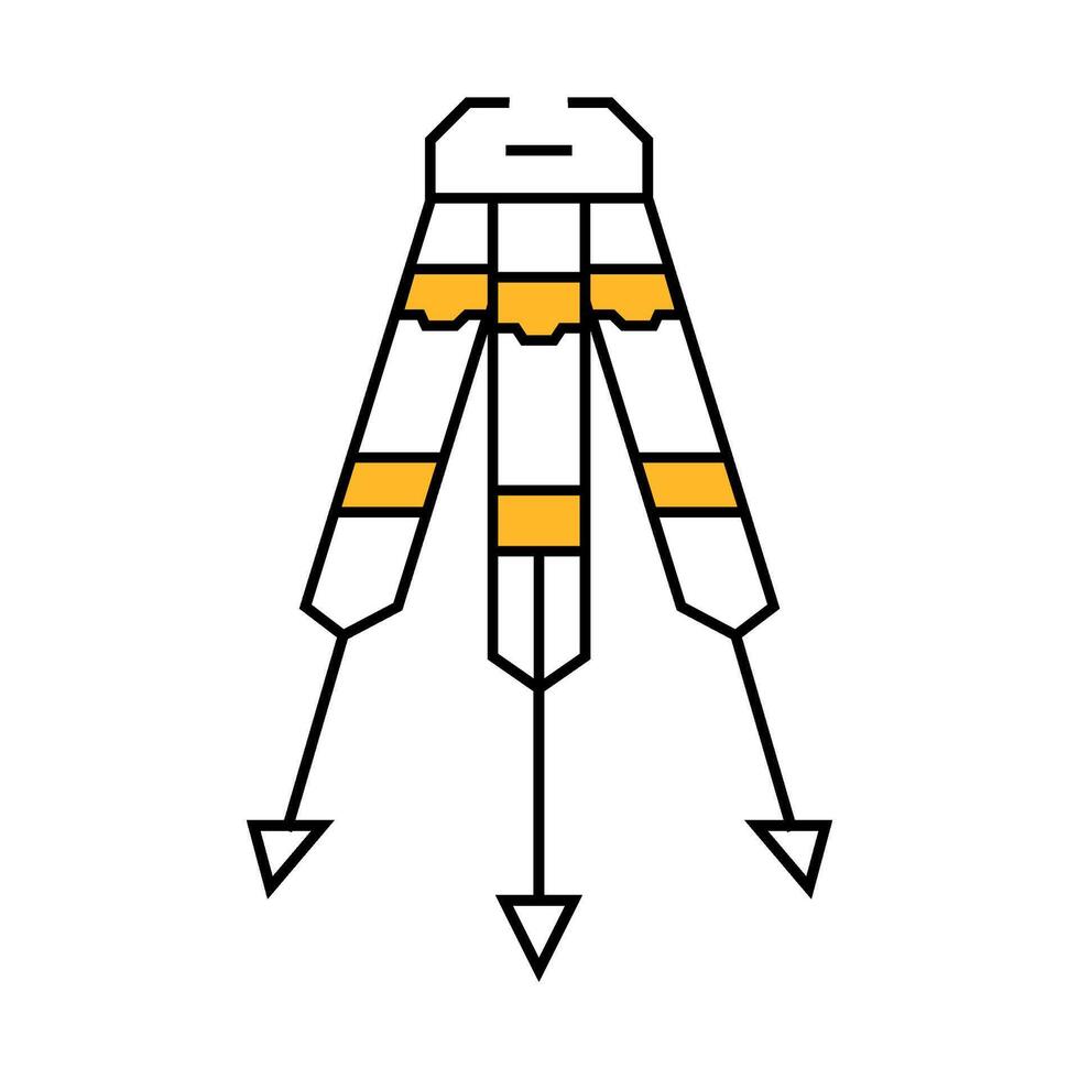 surveyors tripod civil engineer icon color illustration vector