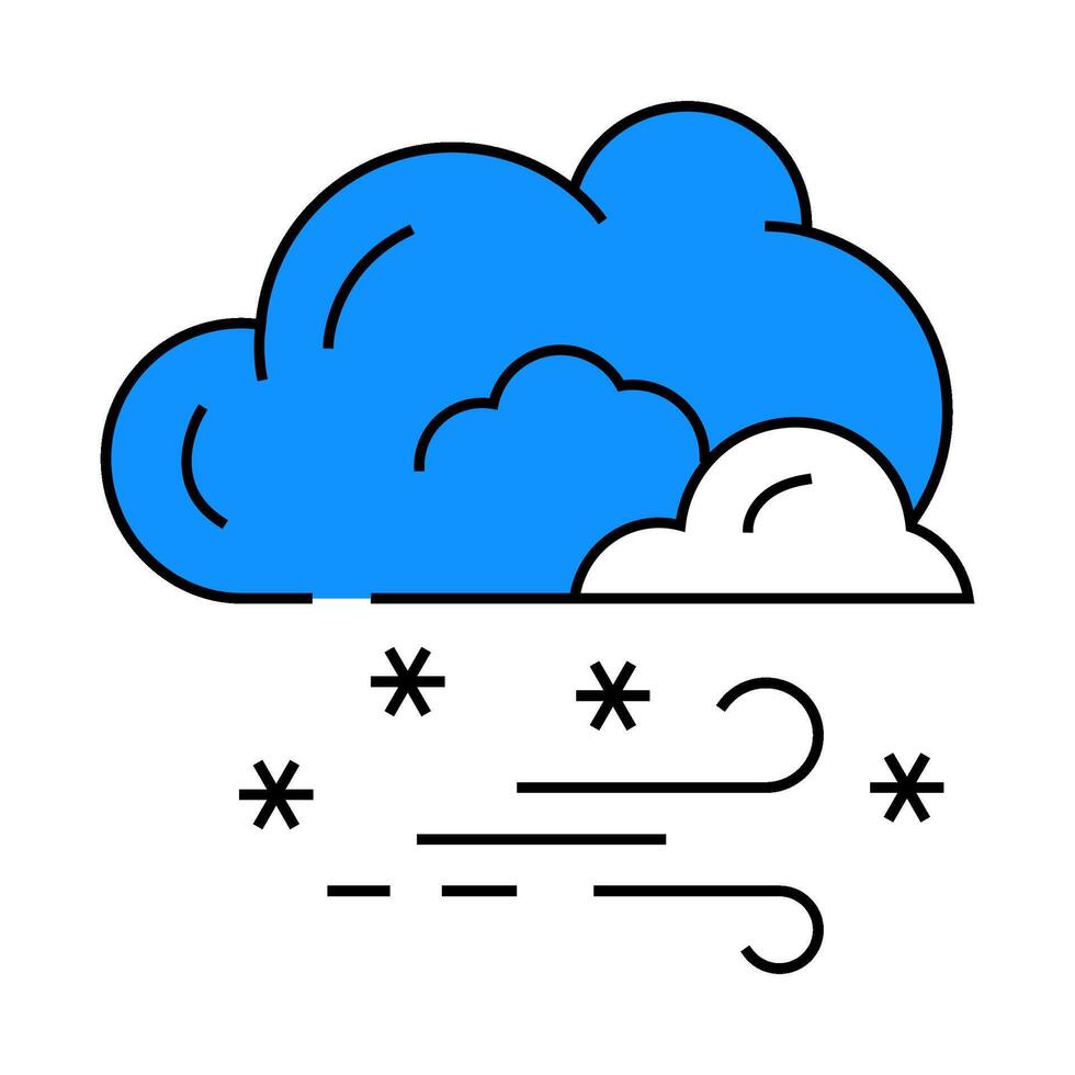 winter storm season icon color illustration vector