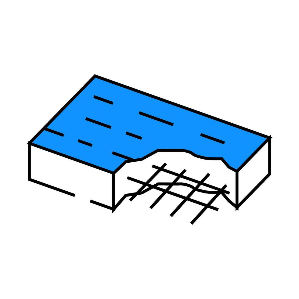concrete slab civil engineer icon color illustration vector
