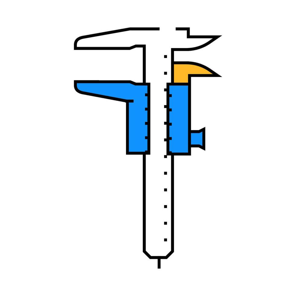 caliper tool work icon color illustration vector