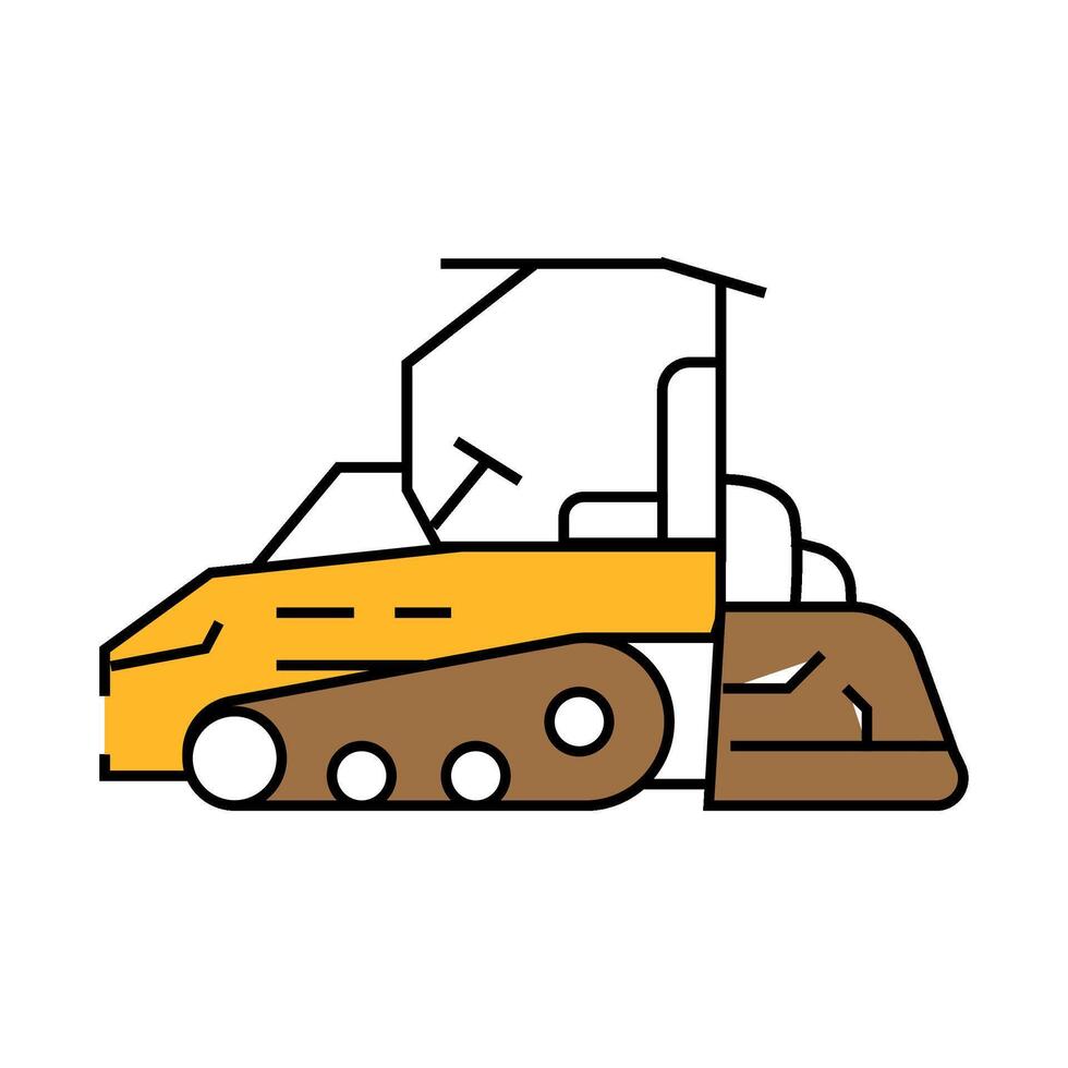 paving machine civil engineer icon color illustration vector