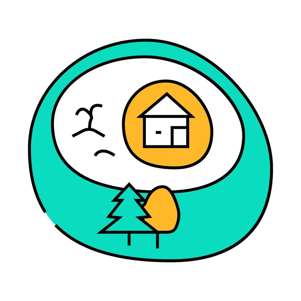 permaculture environmental icon color illustration vector