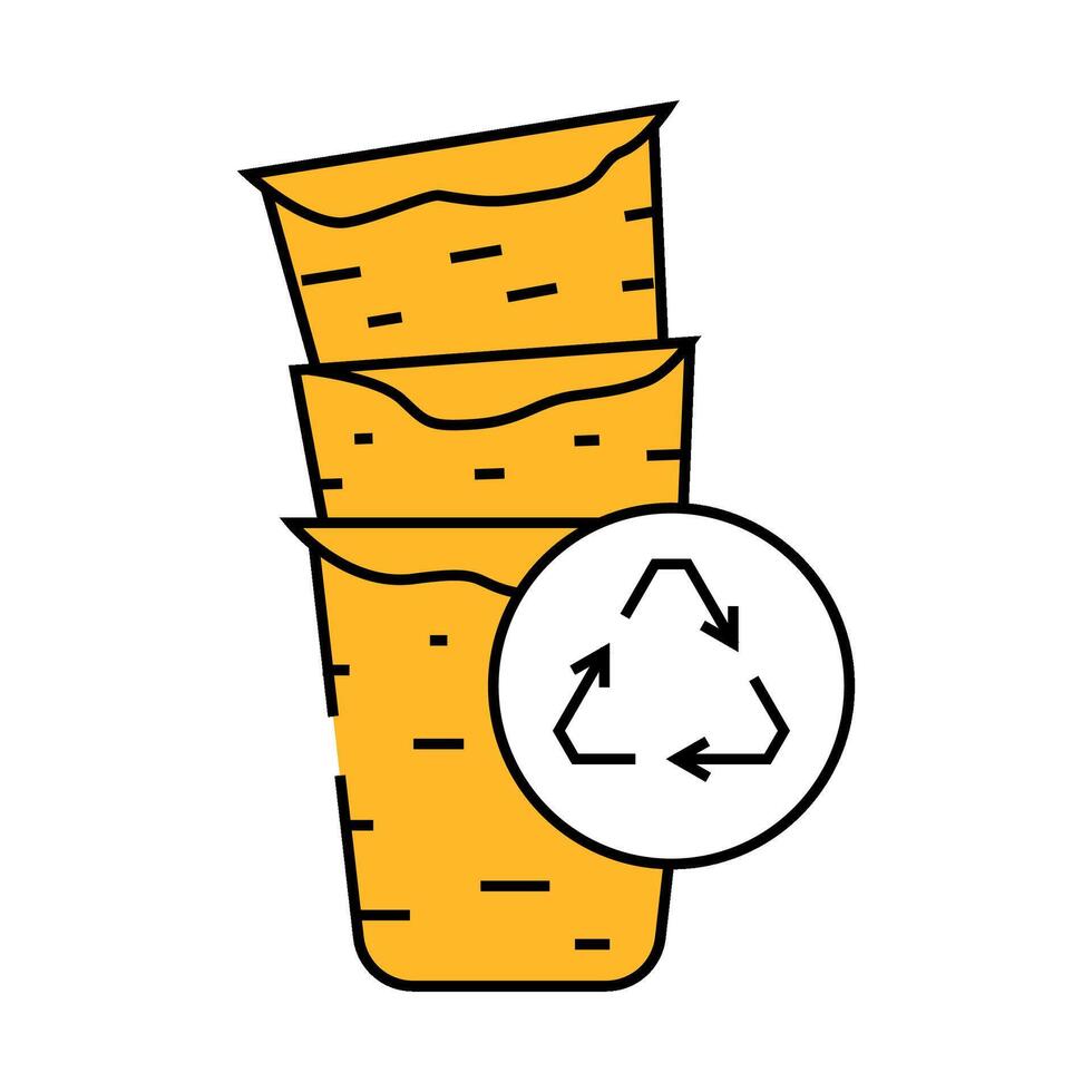 biodegradable materials environmental icon color illustration vector