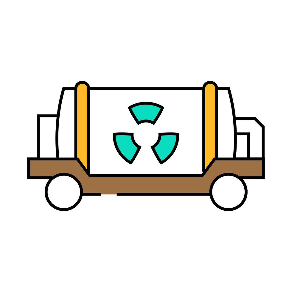small modular nuclear reactor future technology icon color illustration vector