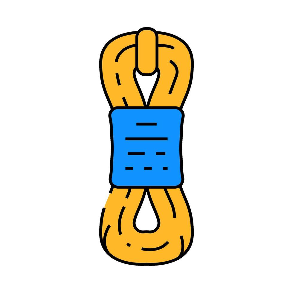 half ropes mountaineering adventure icon color illustration vector