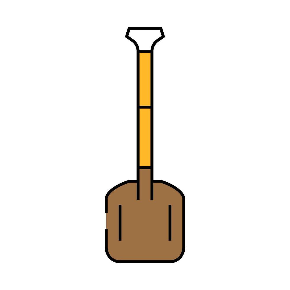 snow shovel mountaineering adventure icon color illustration vector