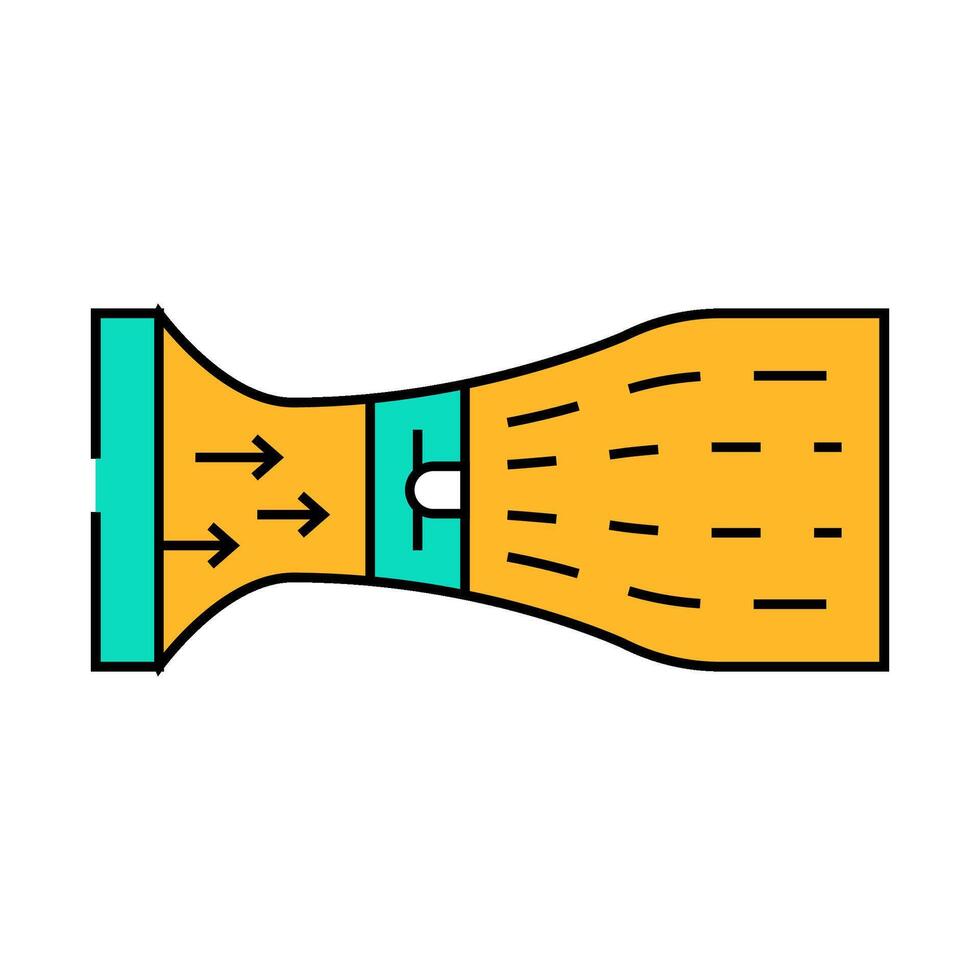 wind tunnel aeronautical engineer icon color illustration vector