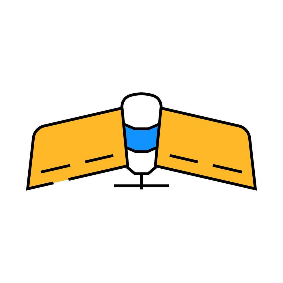unmanned aerial vehicle aeronautical engineer icon color illustration vector