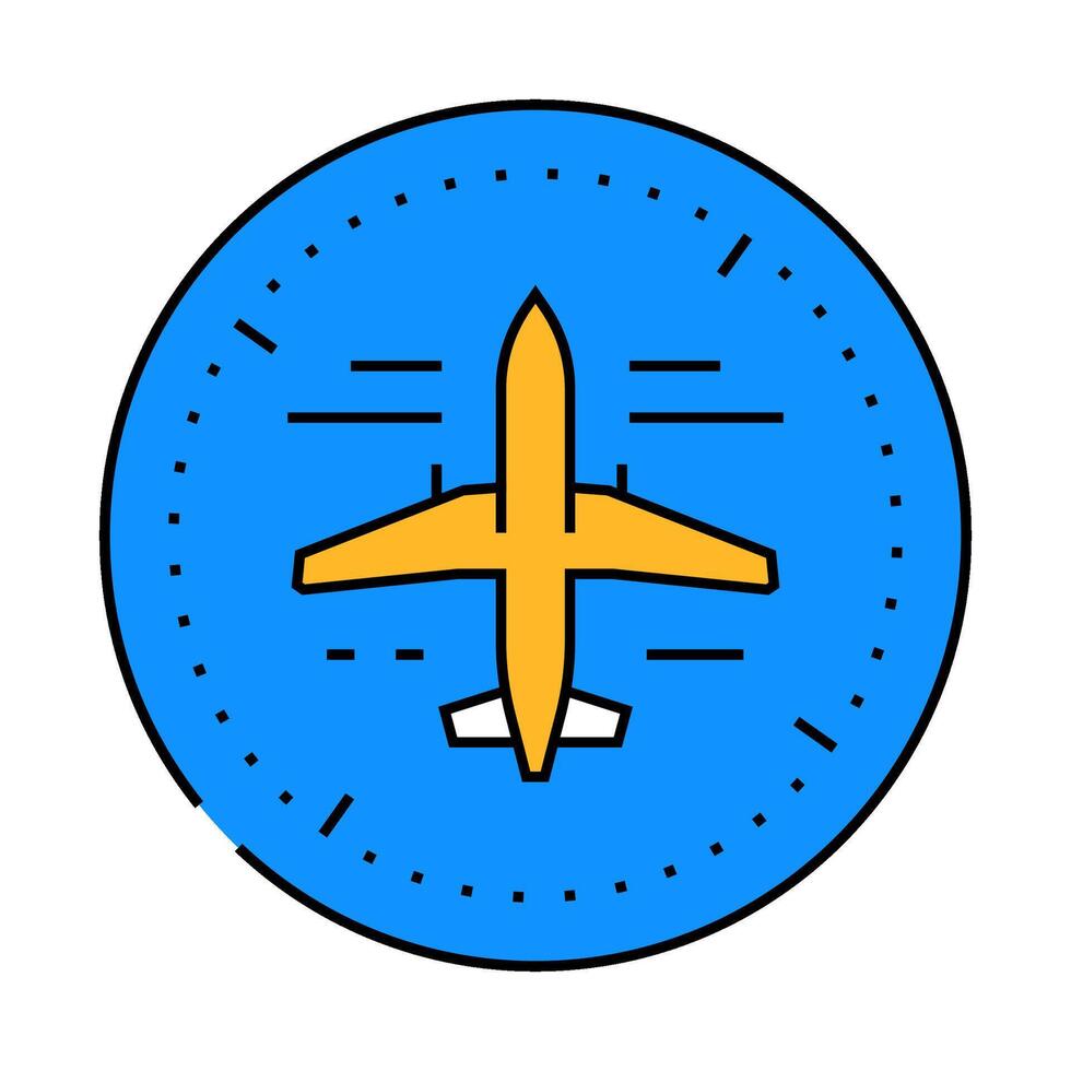 avionics systems aeronautical engineer icon color illustration vector