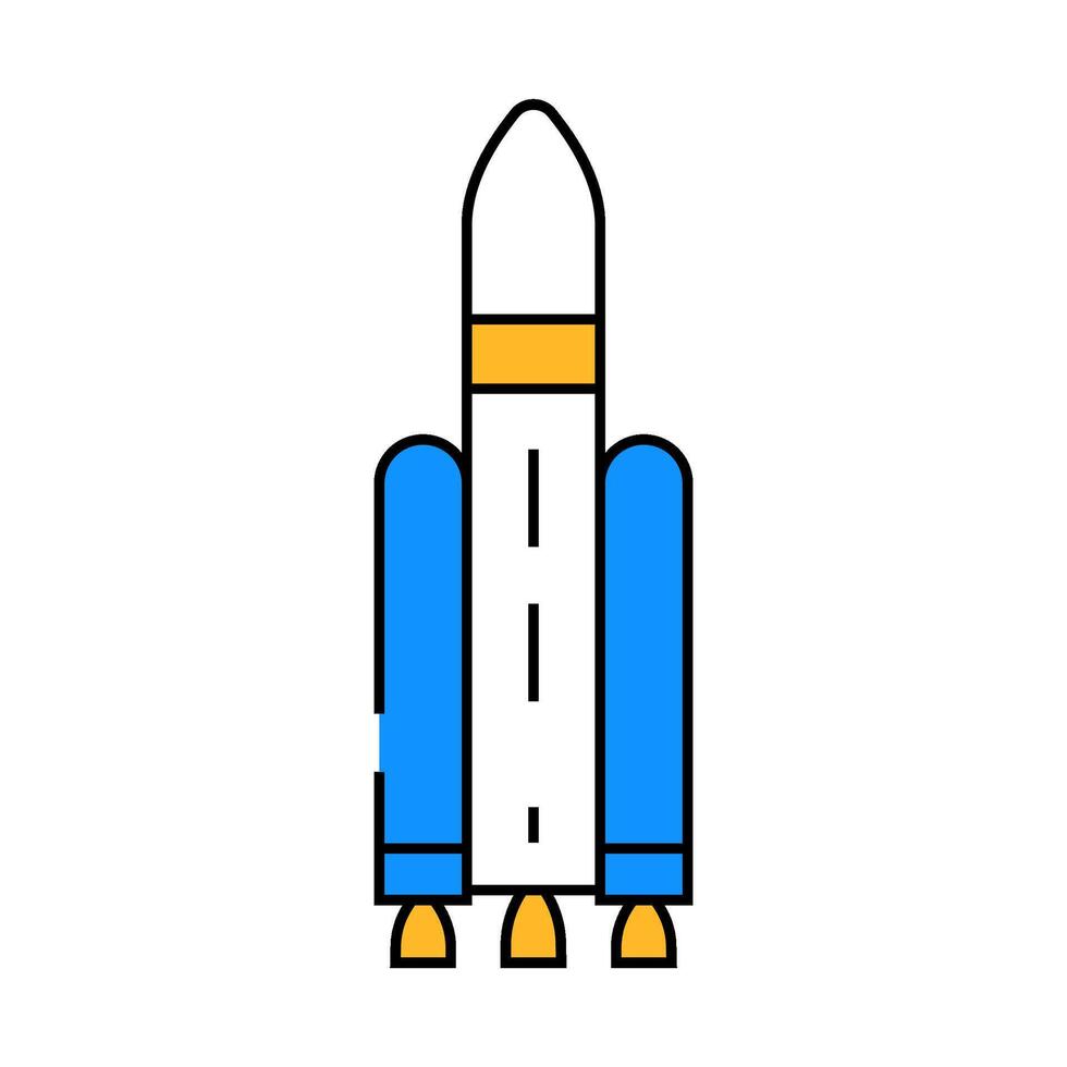 launch vehicle aeronautical engineer icon color illustration vector