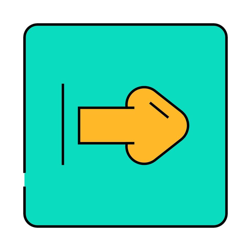 white right left arrow emergency icon color illustration vector