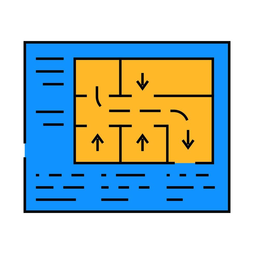 safety plan emergency icon color illustration vector