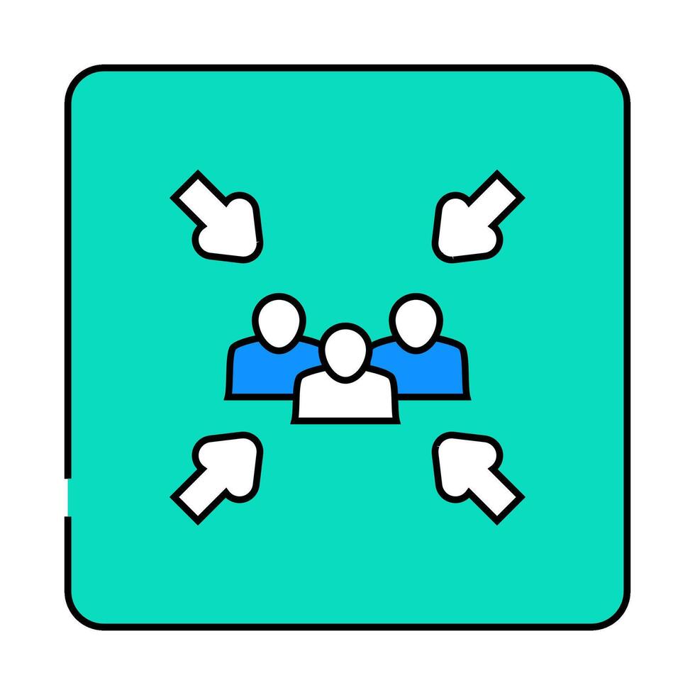 fire assembly point emergency icon color illustration vector