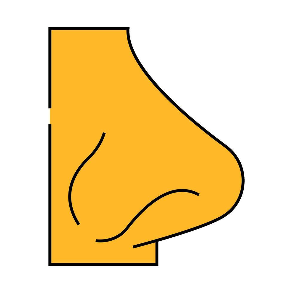 nose smell icon color illustration vector