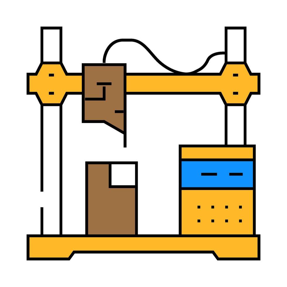 prototyping manufacturing engineer icon color illustration vector