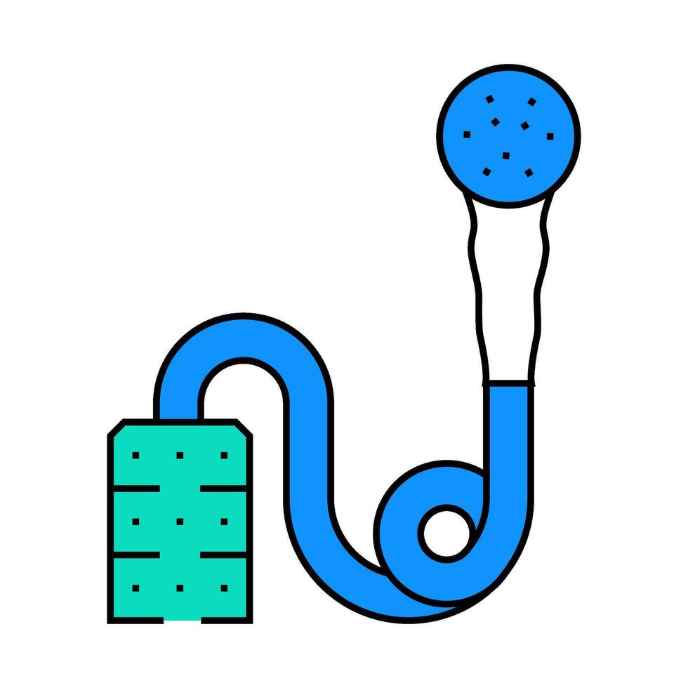 portable shower glamping icon color illustration vector