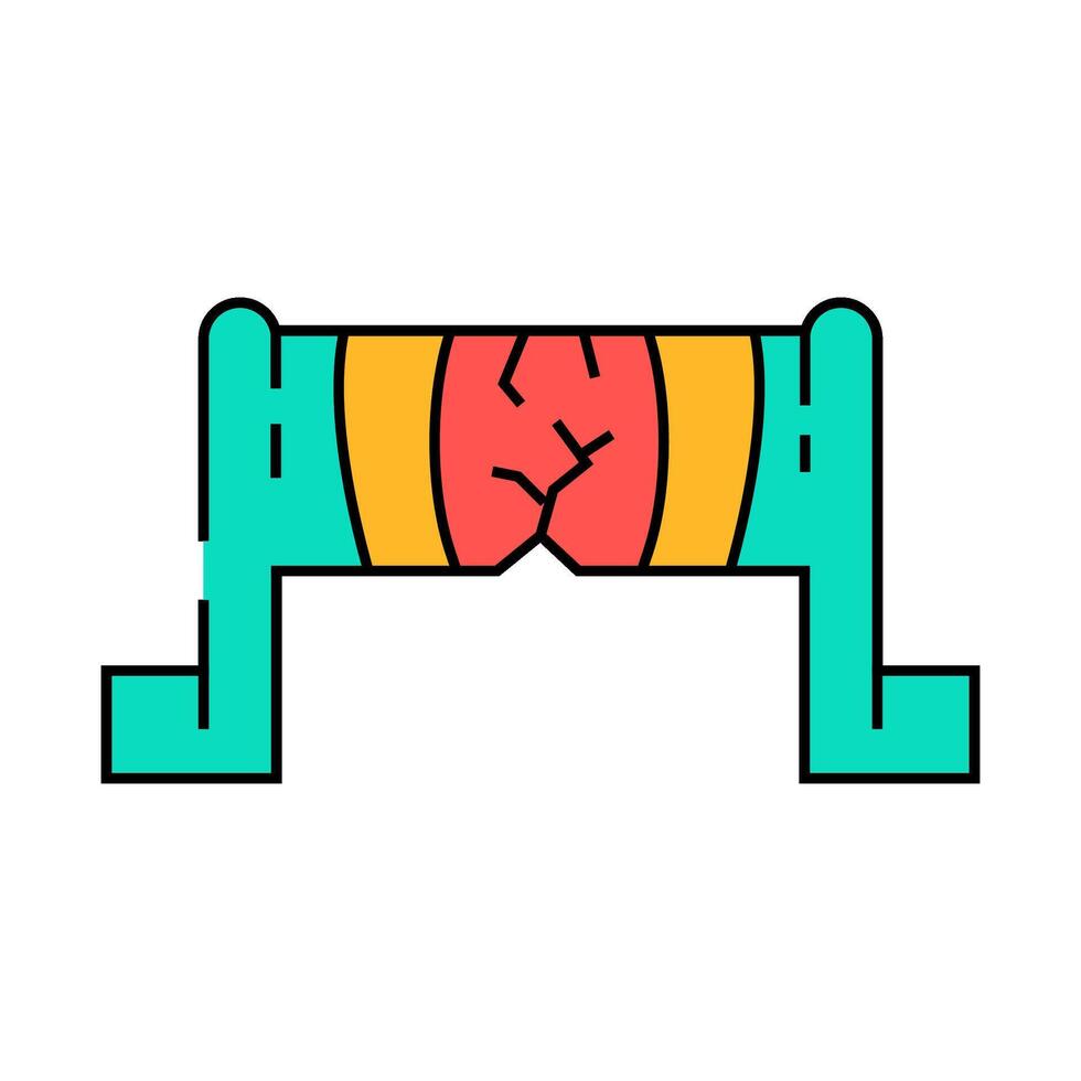 fatigue analysis mechanical engineer icon color illustration vector