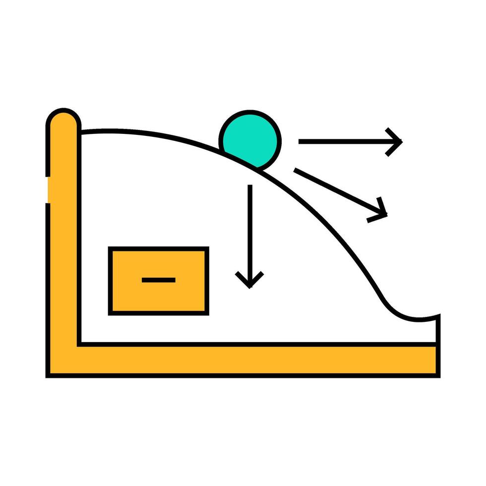 kinematics theory mechanical engineer icon color illustration vector