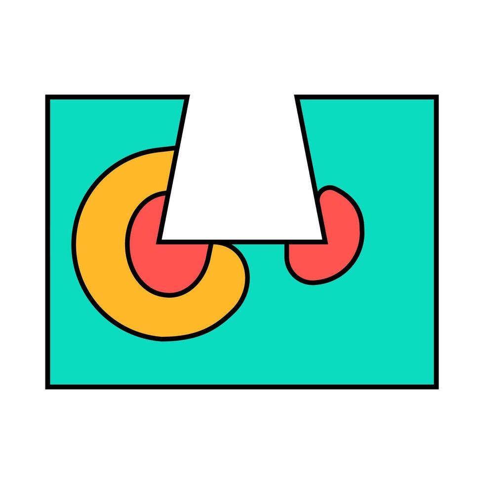 finite element analysis mechanical engineer icon color illustration vector