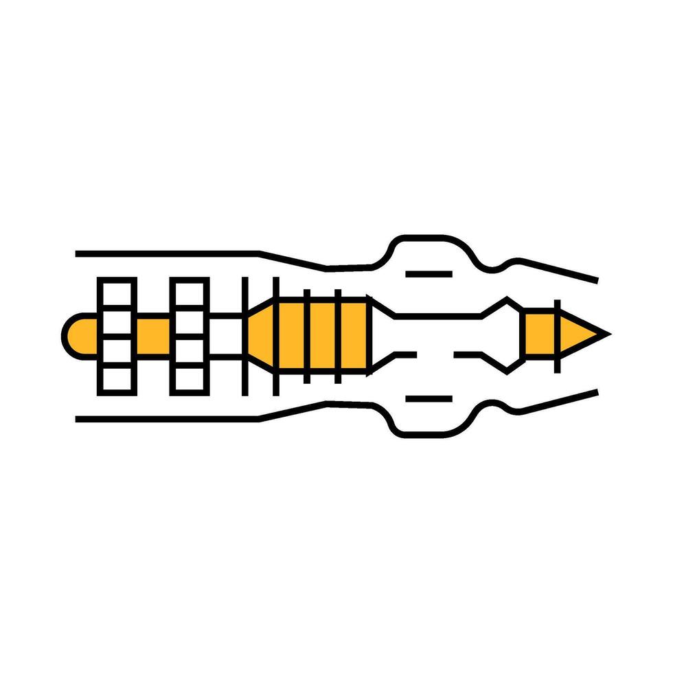 aerospace engineering mechanical engineer icon color illustration vector