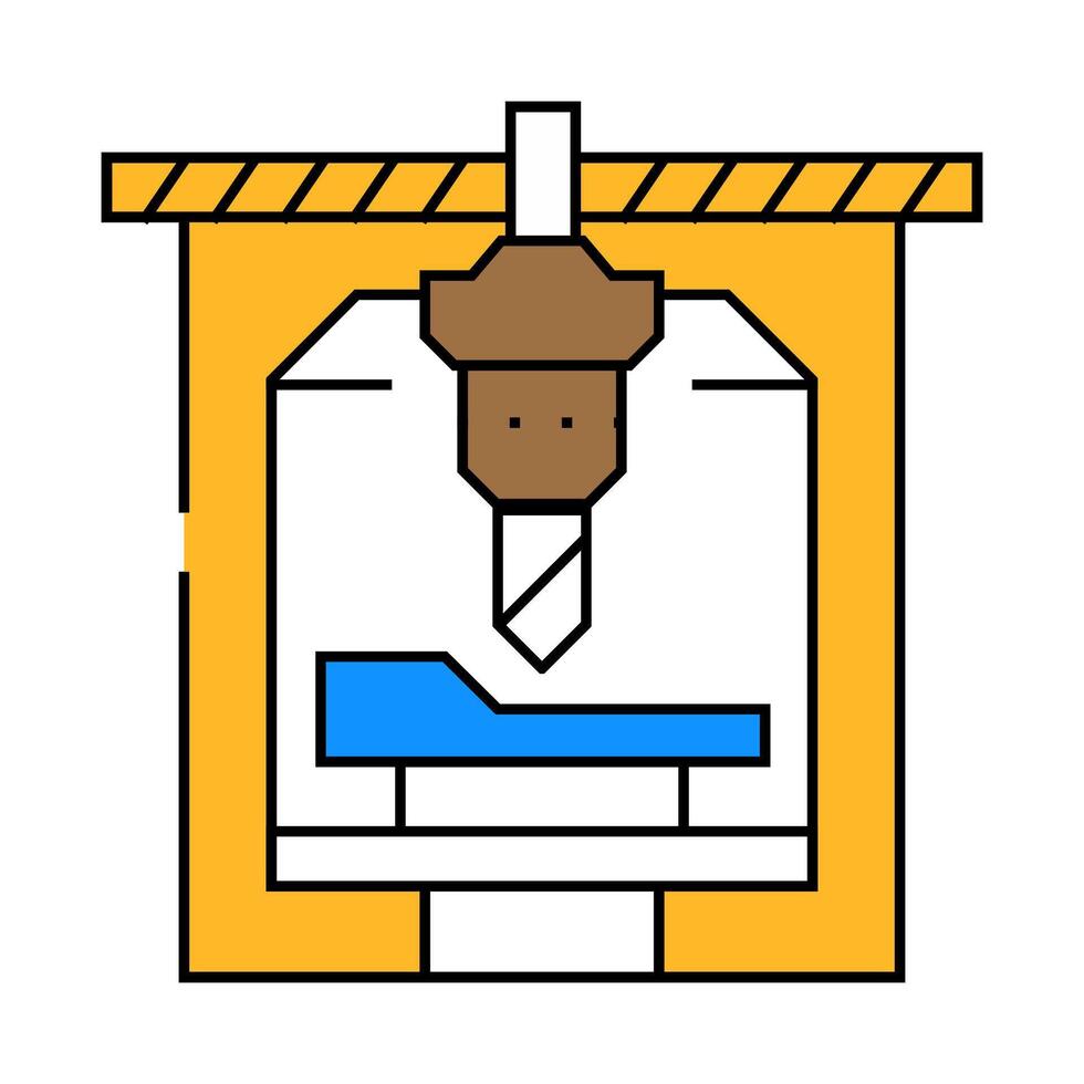 machine tooling mechanical engineer icon color illustration vector