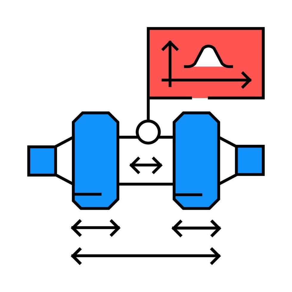 tolerance analysis mechanical engineer icon color illustration vector