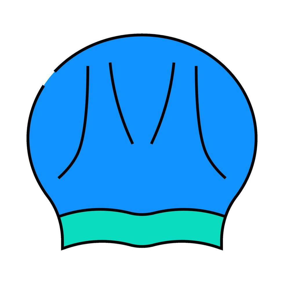 swim hat cap icon color illustration vector